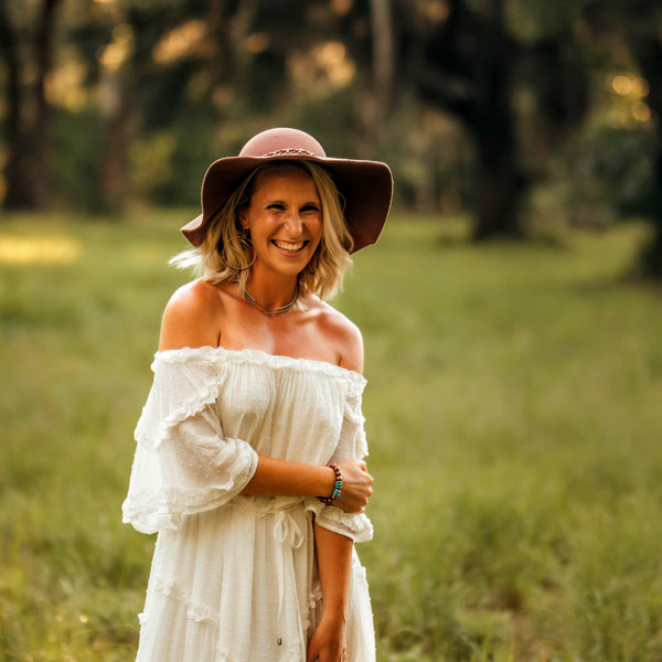 Turquoise Seed Bead Wire-wrapped Hoops