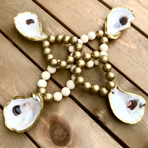 Oyster Shell Napkin Rings-Set of 4-Natural