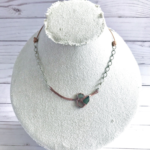 Copper + Sea Glass Necklace