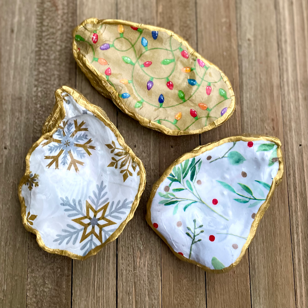 Oyster Ring Dishes-Christmas