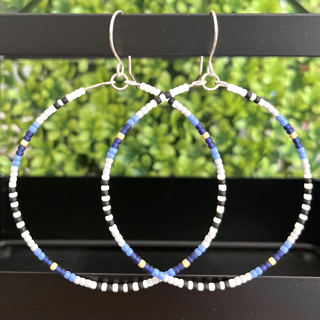 Ombre Hoop Earrings-Greens, Blues, Corals & Pinks-14k Gold-Filled or Sterling Silver-Pick from 4 Sizes!