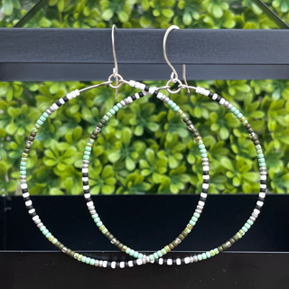 Ombre Hoop Earrings-Greens, Blues, Corals & Pinks-14k Gold-Filled or Sterling Silver-Pick from 4 Sizes!