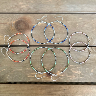 Ombre Hoop Earrings-Greens, Blues, Corals & Pinks-14k Gold-Filled or Sterling Silver-Pick from 4 Sizes!