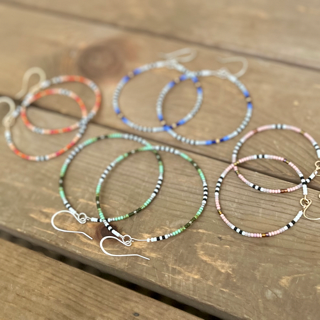 Ombre Hoop Earrings-Greens, Blues, Corals & Pinks-14k Gold-Filled or Sterling Silver-Pick from 4 Sizes!