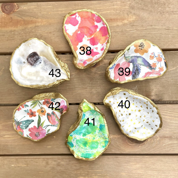 Patterned Oyster Napkin Rings