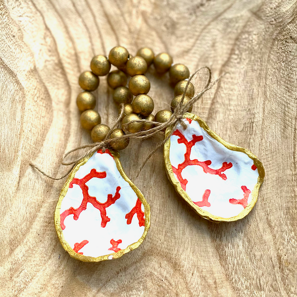 Patterned Oyster Napkin Rings