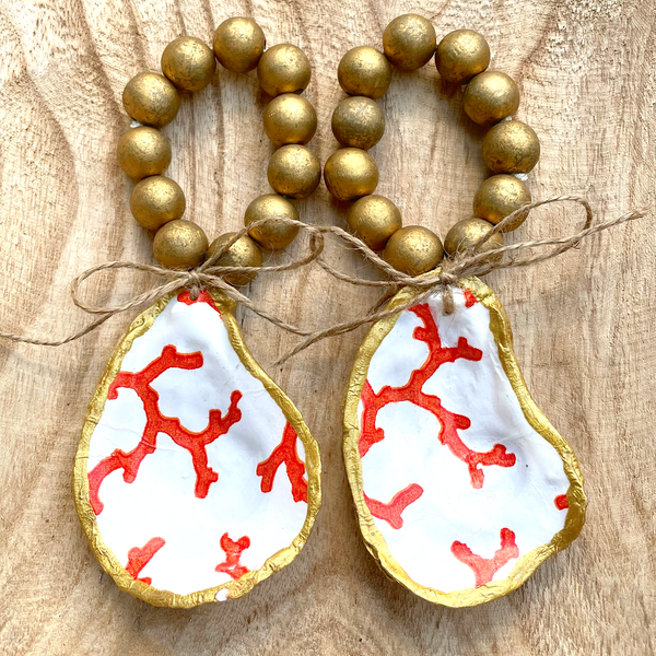Patterned Oyster Napkin Rings