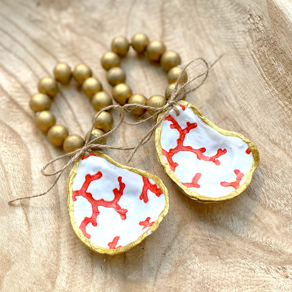 Patterned Oyster Napkin Rings