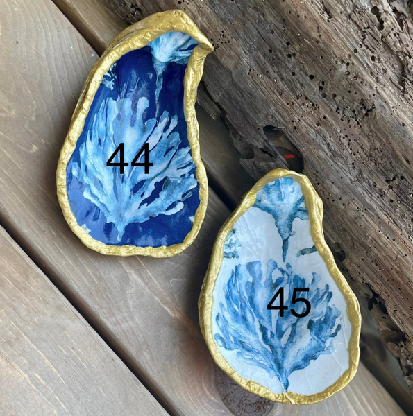 Natural Oyster on Printed Canvas