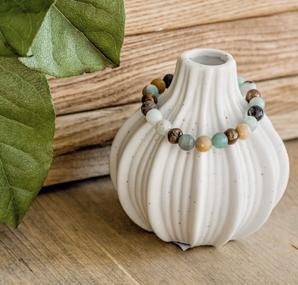 Amazonite + Copper Bead Bracelet