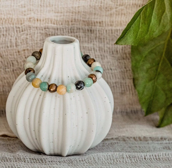 Amazonite + Copper Bead Bracelet