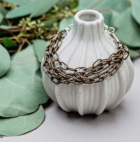 Multi-Strand Chain Bracelet (Adjustable)