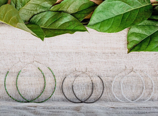 Hoop Earrings-Small Beads