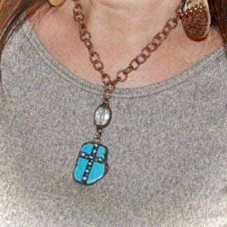 Turquoise Cross Necklace