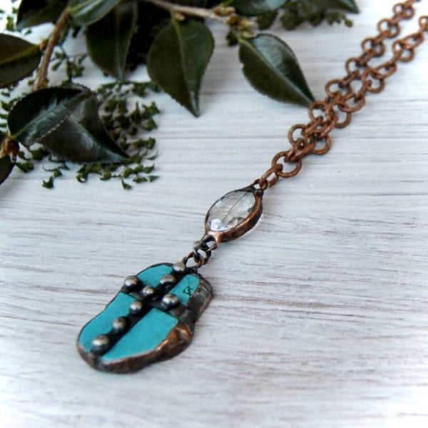 Turquoise Cross Necklace