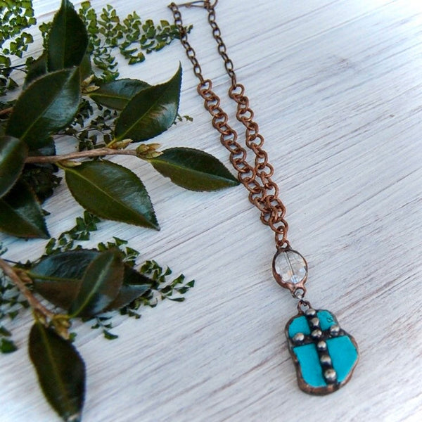 Turquoise Cross Necklace