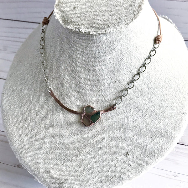 Copper + Sea Glass Necklace