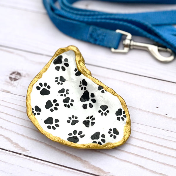 Paw Print Oyster Ring Dish-Proceeds Go To Local Animal Rehab or Rescue