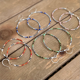 Ombre Hoop Earrings-Greens, Blues, Corals & Pinks-14k Gold-Filled or Sterling Silver-Pick from 4 Sizes!