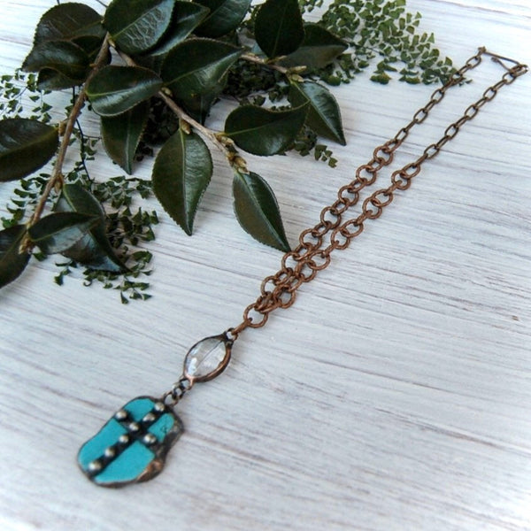 Turquoise Cross Necklace